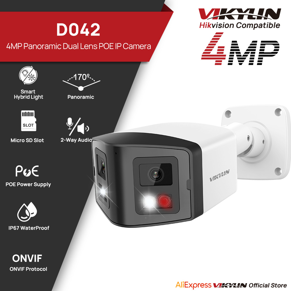 Outdoor Lighting Mains Powered - VIKYLIN 170 ° Cámara IP de