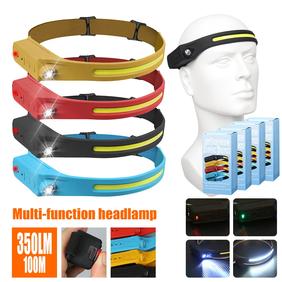 Motion Sensor Outdoor - Linterna frontal recargable con Sensor de
