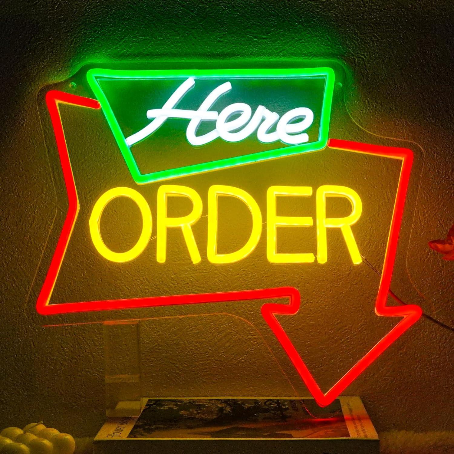 Outdoor Lighting For Store - Letrero de Neón Personalizable con Flecha,