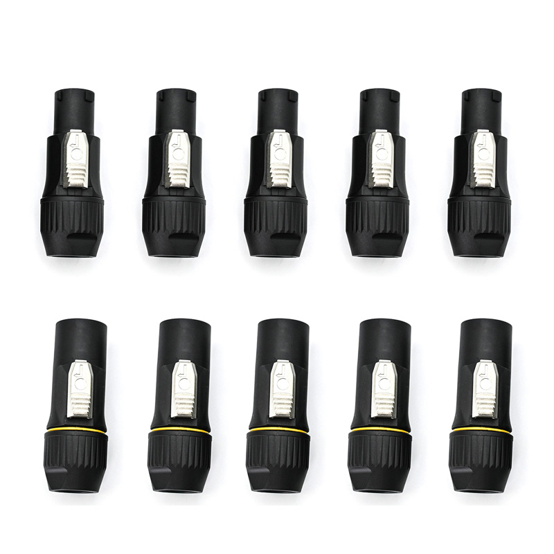Outdoor Lighting Connectors - 10 Conectores de Alimentación Impermeables Powercon