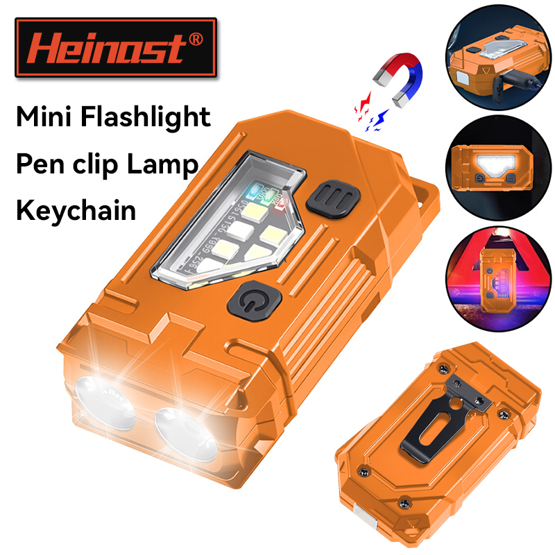 Outdoor Lighting Beacon - Mini llavero EDC, linterna magnética recargable,