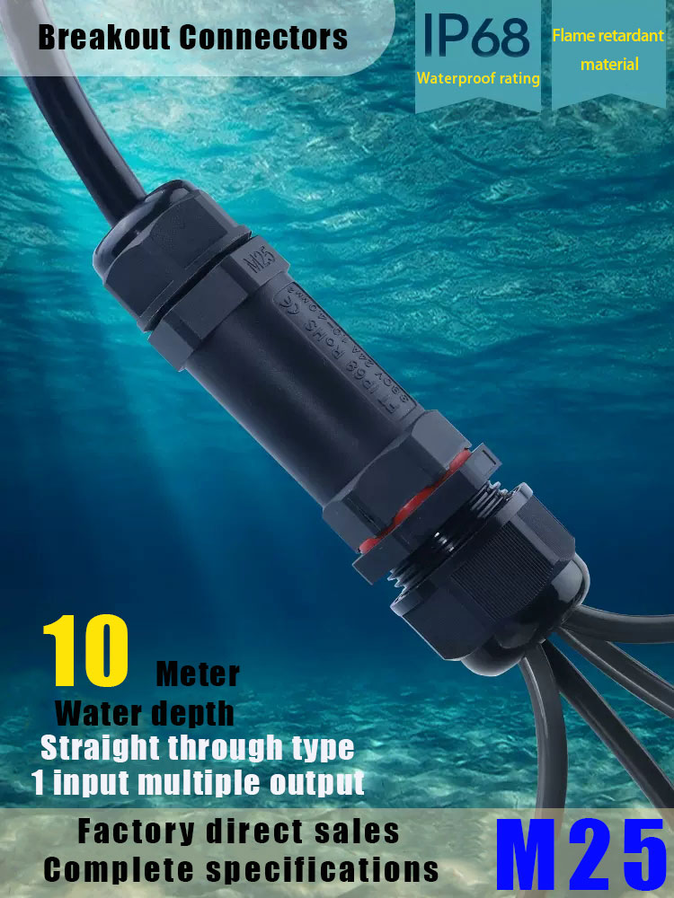 Outdoor Lighting Connectors - Conjunto de conector impermeable IP68, conector