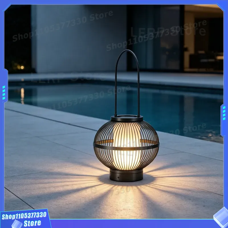 Outdoor Lighting Japanese - Lámpara de Jardín Portátil, Impermeable, Recargable,