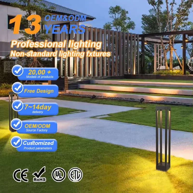 Bollard Light Garden - Lámpara de Jardín LED COB con