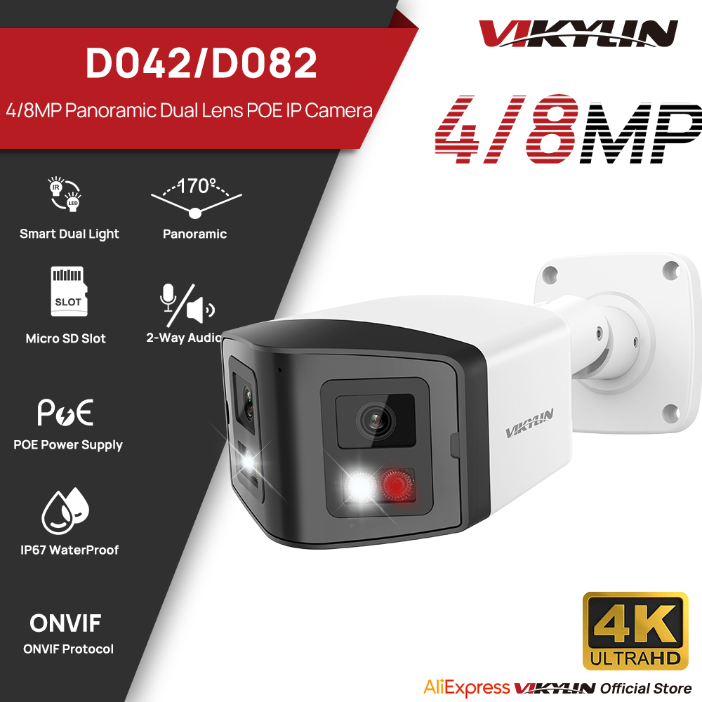 Outdoor Lighting Mains Powered - VIKYLIN 170 ° Cámara de seguridad