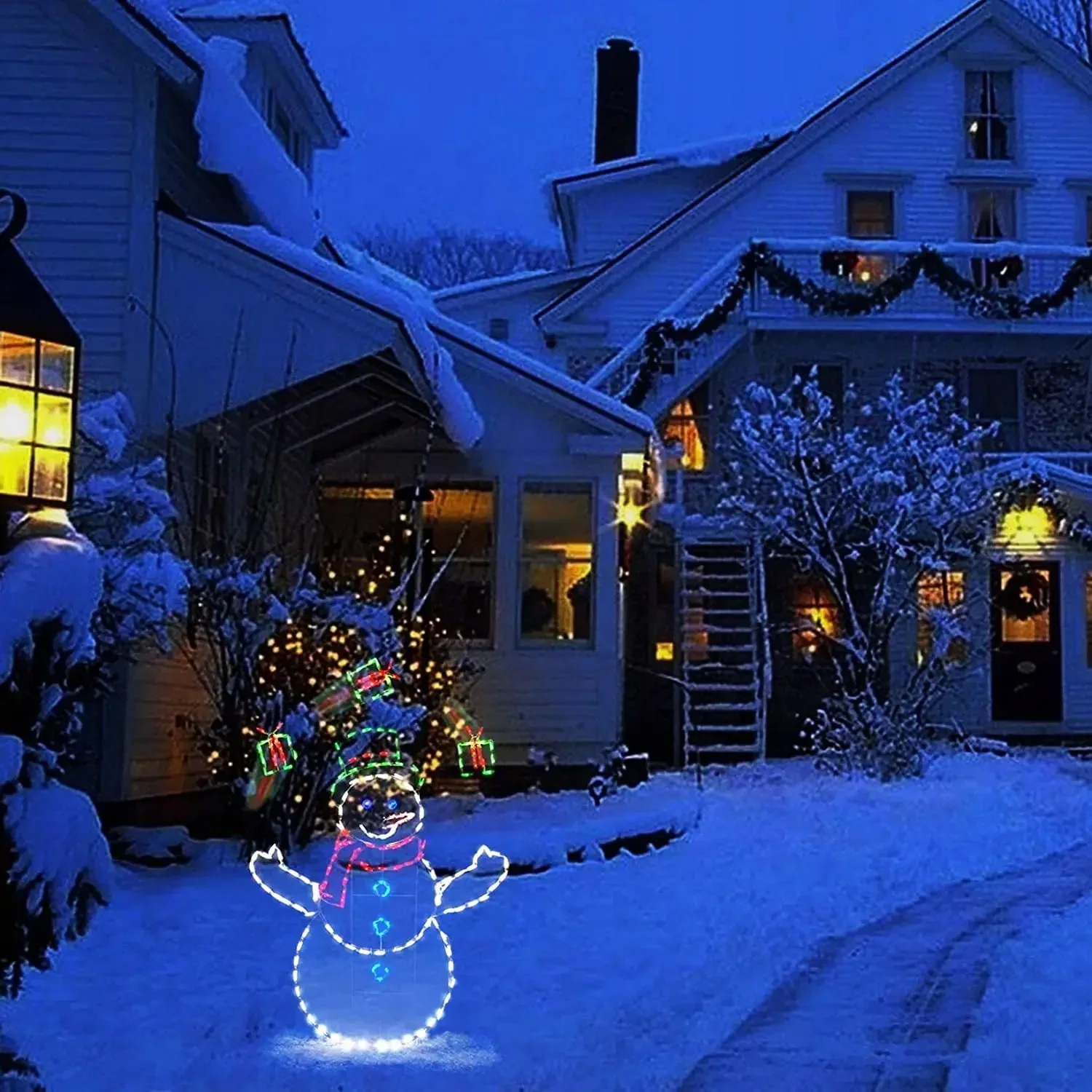 Bola de nieve animada, luz LED - Outdoor Lighting Construction reseña y precio