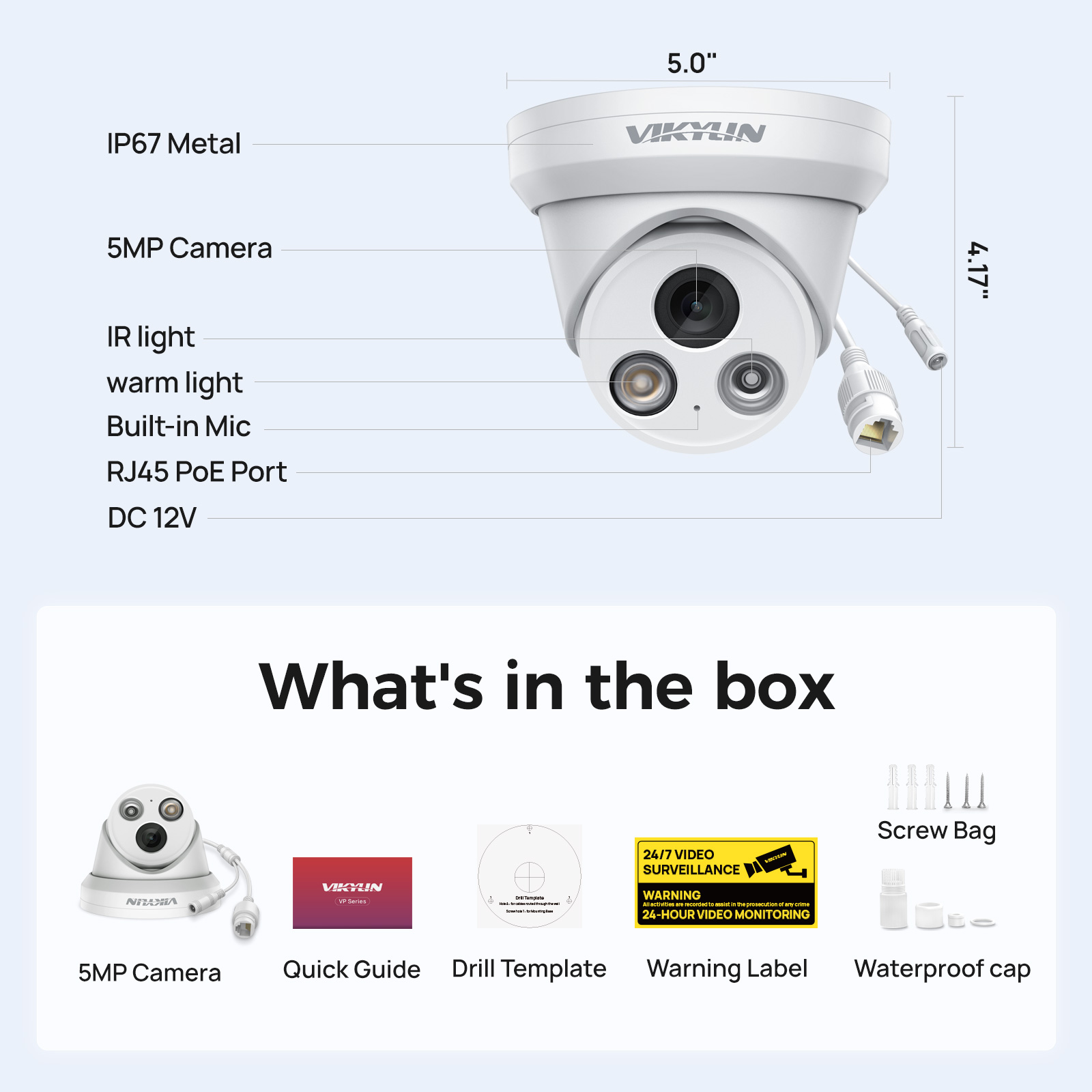 Cámara IP inteligente VIKYLIN  - Outdoor Lighting Mains Powered reseña y precio