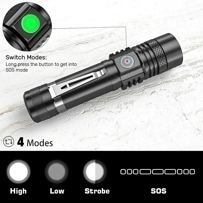 Linterna de mano recargable T6 - Outdoor Lighting Beacon reseña y precio