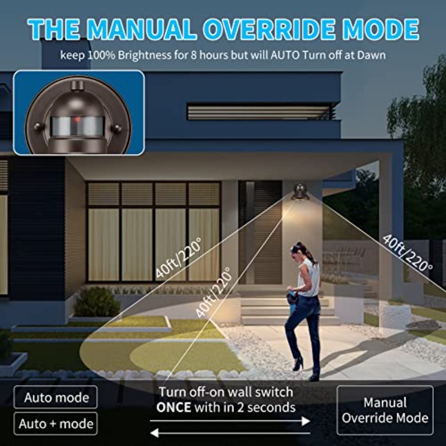 Paquete de 2 Lámparas de Pared - Motion Sensor Outdoor reseña y precio