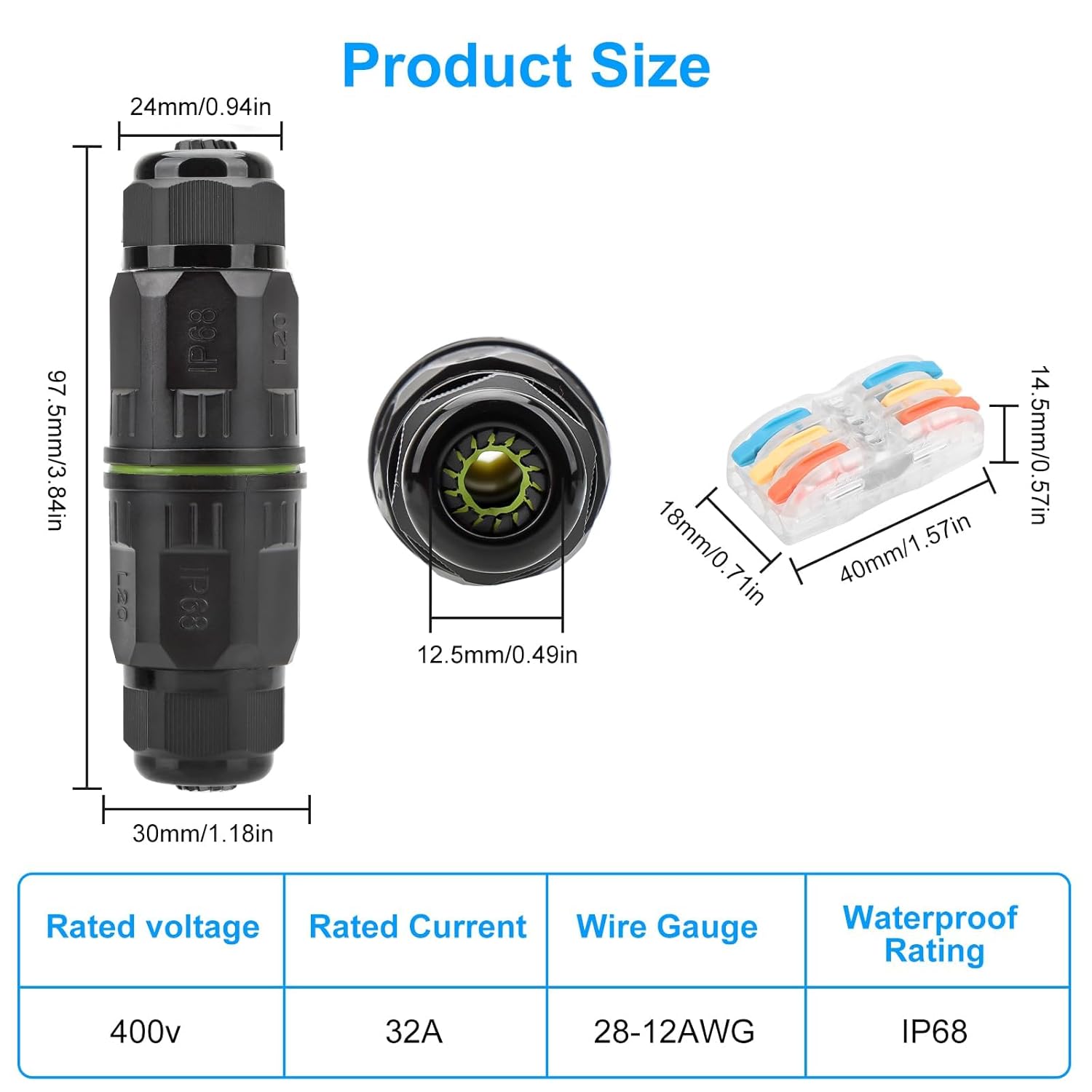 Conector de cable impermeable  - Outdoor Lighting Connectors reseña y precio