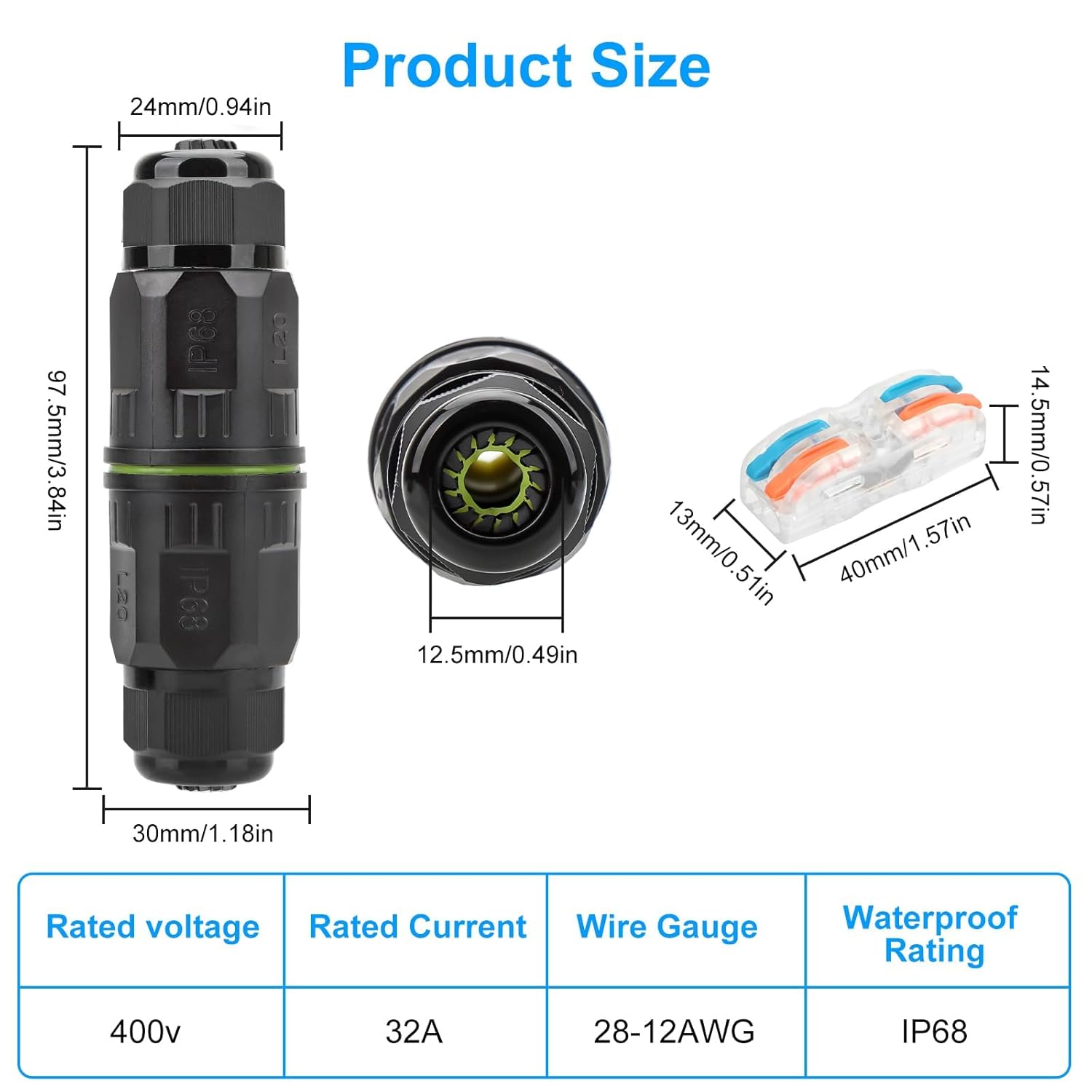 Conector de cable impermeable  - Outdoor Lighting Connectors reseña y precio