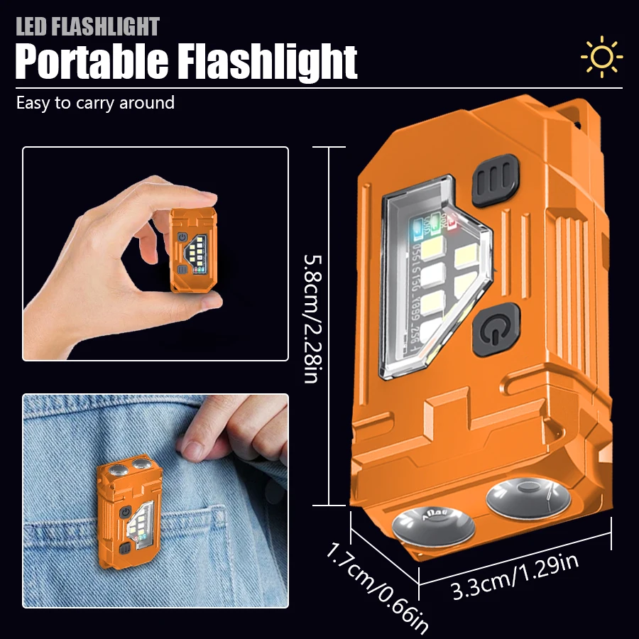 Mini llavero EDC, linterna mag - Outdoor Lighting Beacon reseña y precio