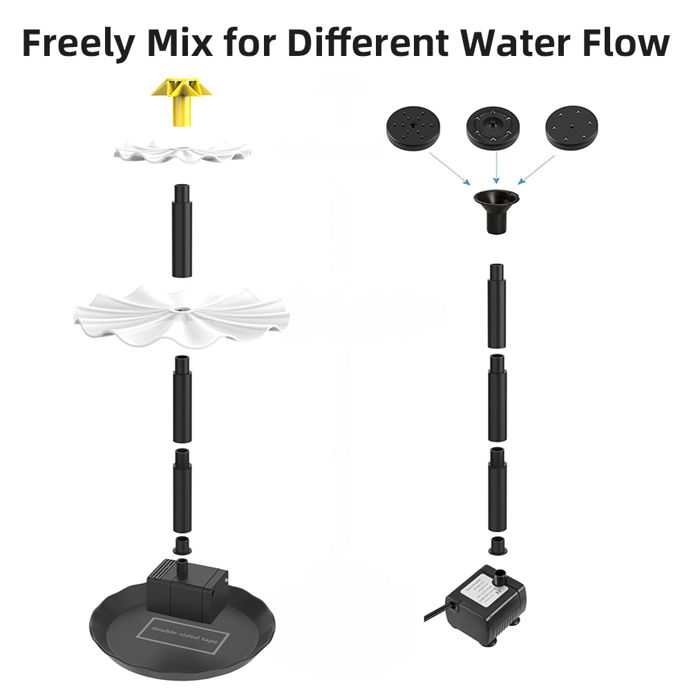 Bomba de Fuente Solar para bañ - Bollard Light Garden reseña y precio