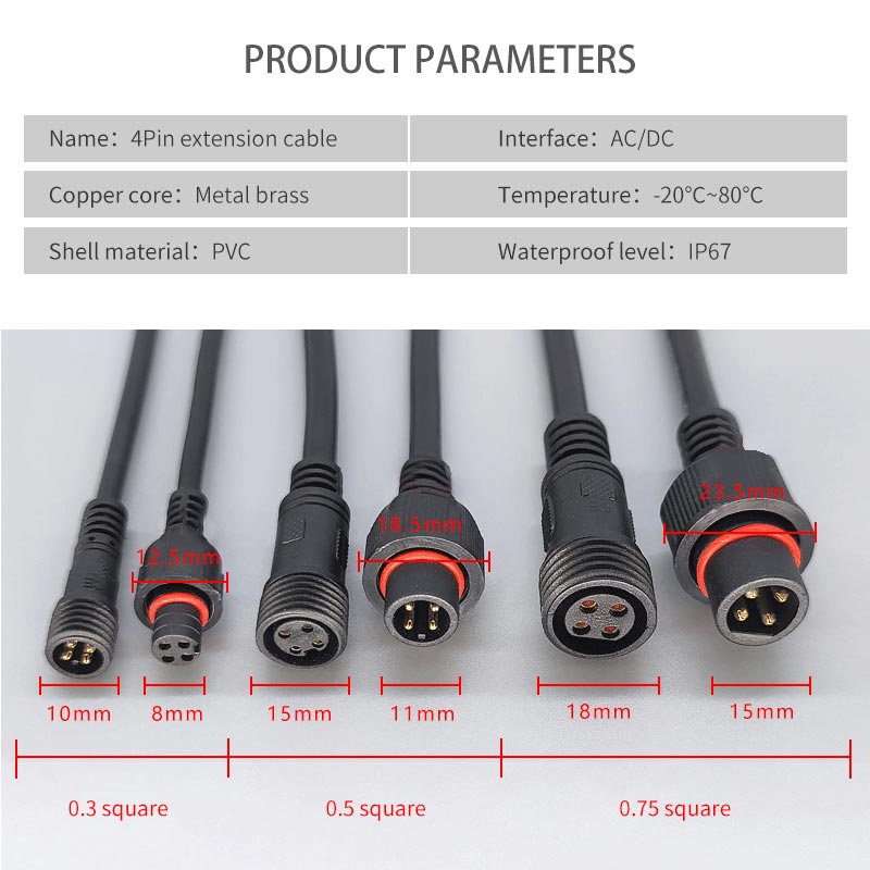 Cable de enchufe macho hembra, - Outdoor Lighting Connectors reseña y precio