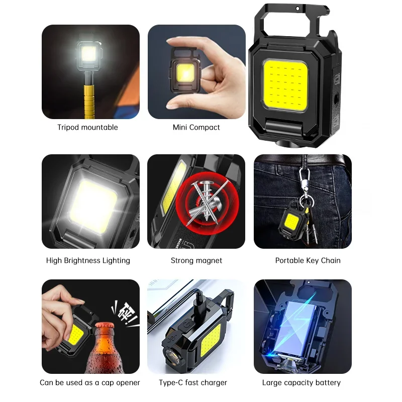 Mini linterna llavero luz COB  - Outdoor Lighting Lowes reseña y precio