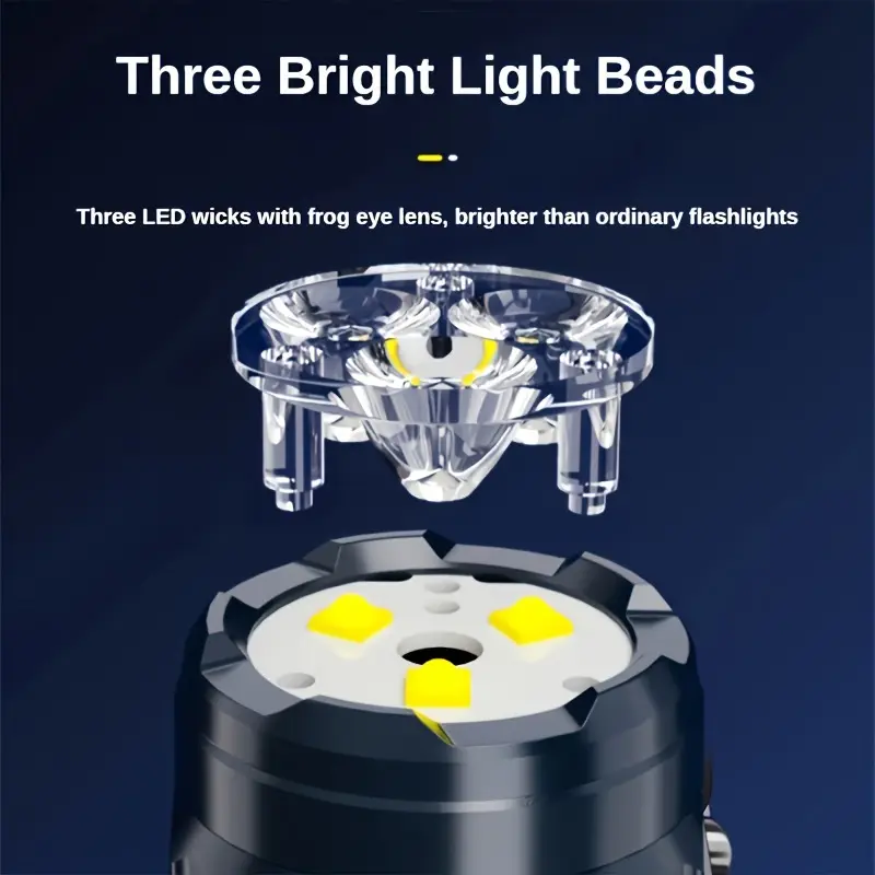 Mini linterna de 3 LED con cli - Outdoor Lighting Spotlight reseña y precio