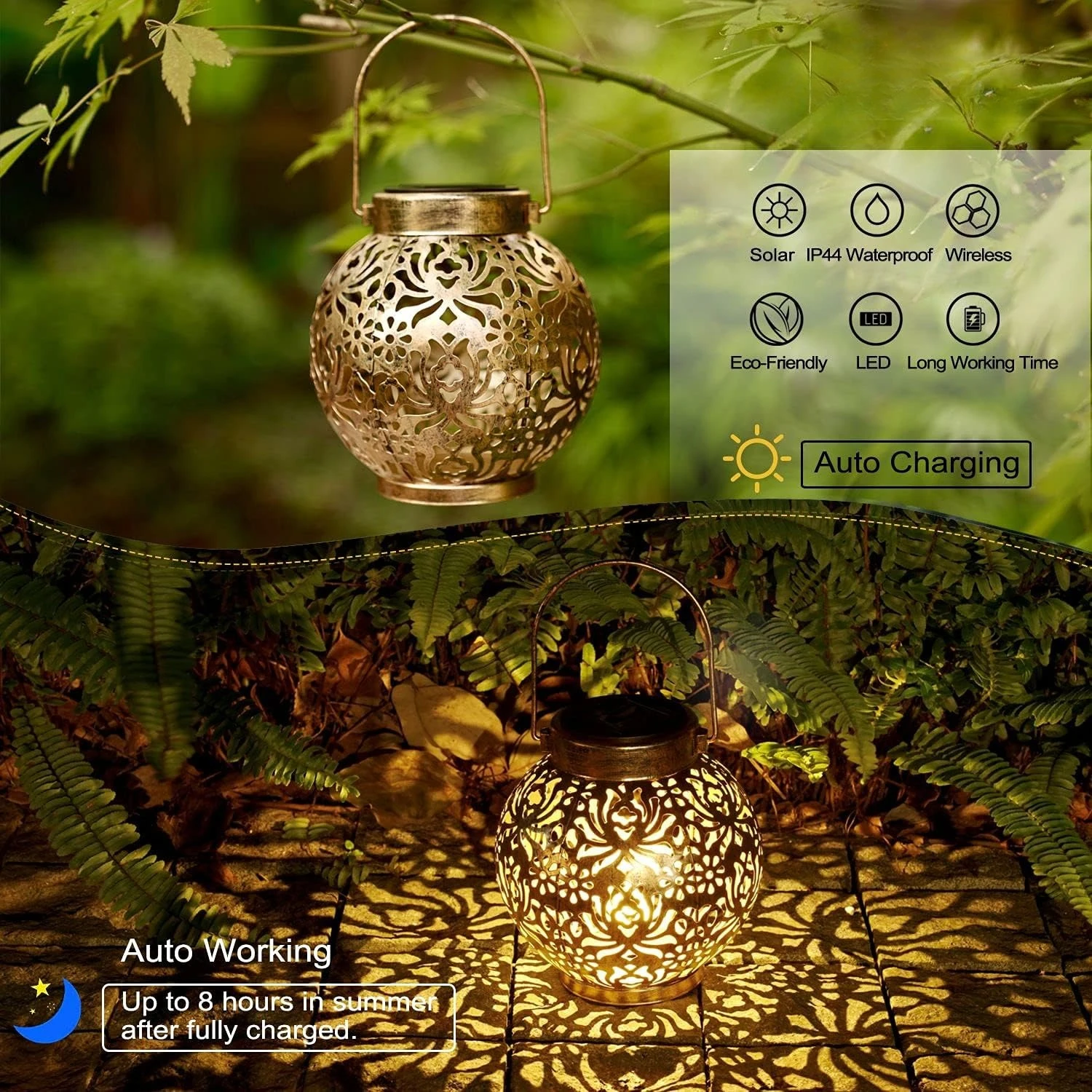1-6 Lámparas Solares Marroquíe - Bollard Light Garden reseña y precio