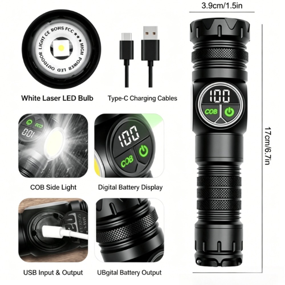Linterna LED de luz blanca con - Outdoor Lighting Types reseña y precio