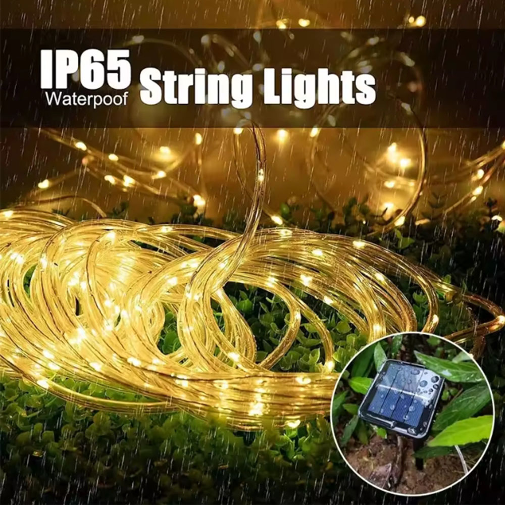 Guirnalda de luces LED solares - Outdoor Lighting Youtube reseña y precio