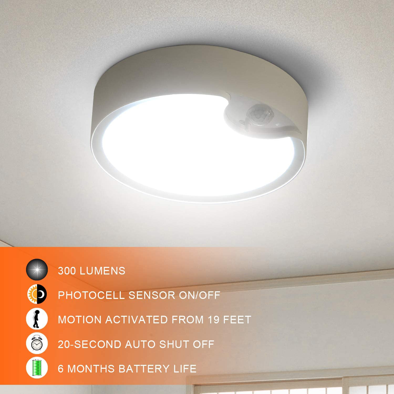 Luces de techo con sensor de m - Motion Sensor Outdoor reseña y precio