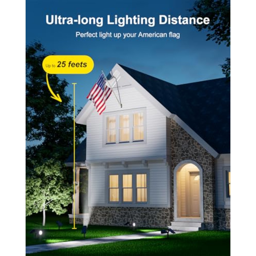 Focos Solares para Exteriores, - Outdoor Lighting Spotlight reseña y precio