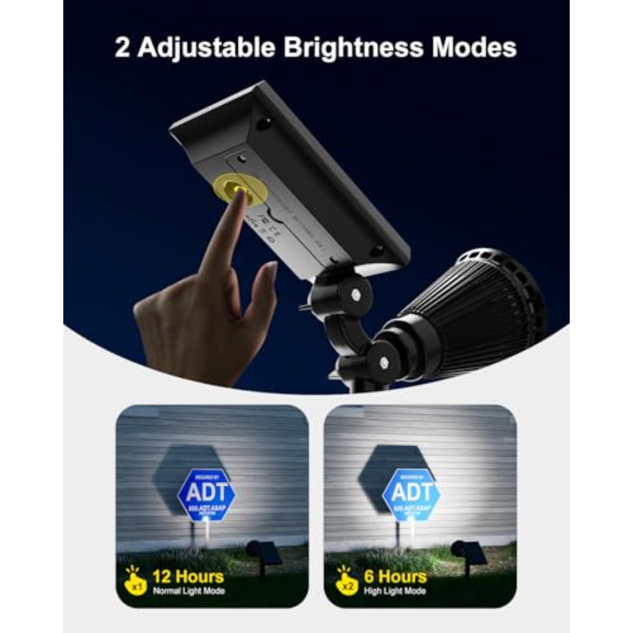 Focos Solares para Exteriores, - Outdoor Lighting Spotlight reseña y precio