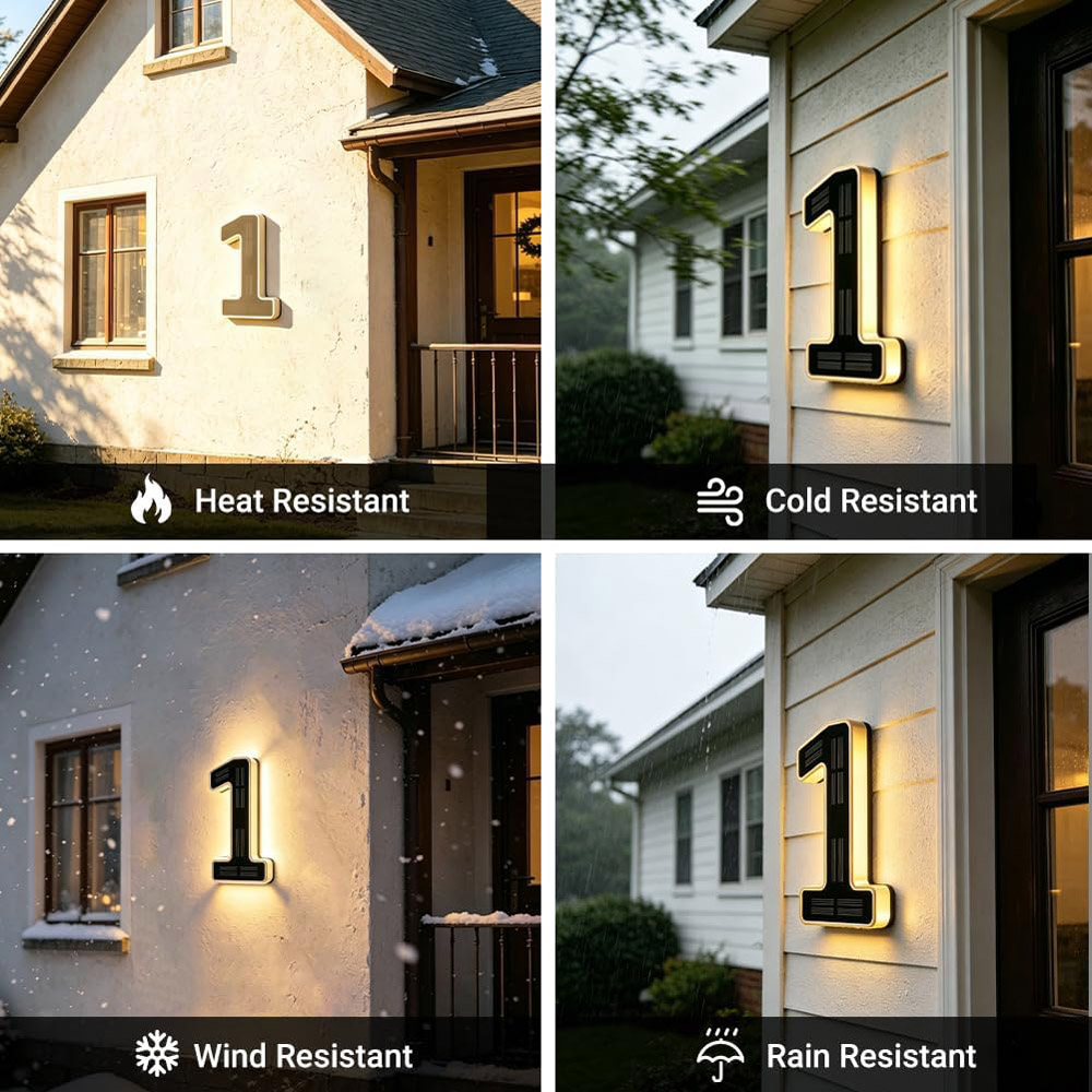 Luz solar para número de casa  - Outdoor Lighting Solar Panel reseña y precio