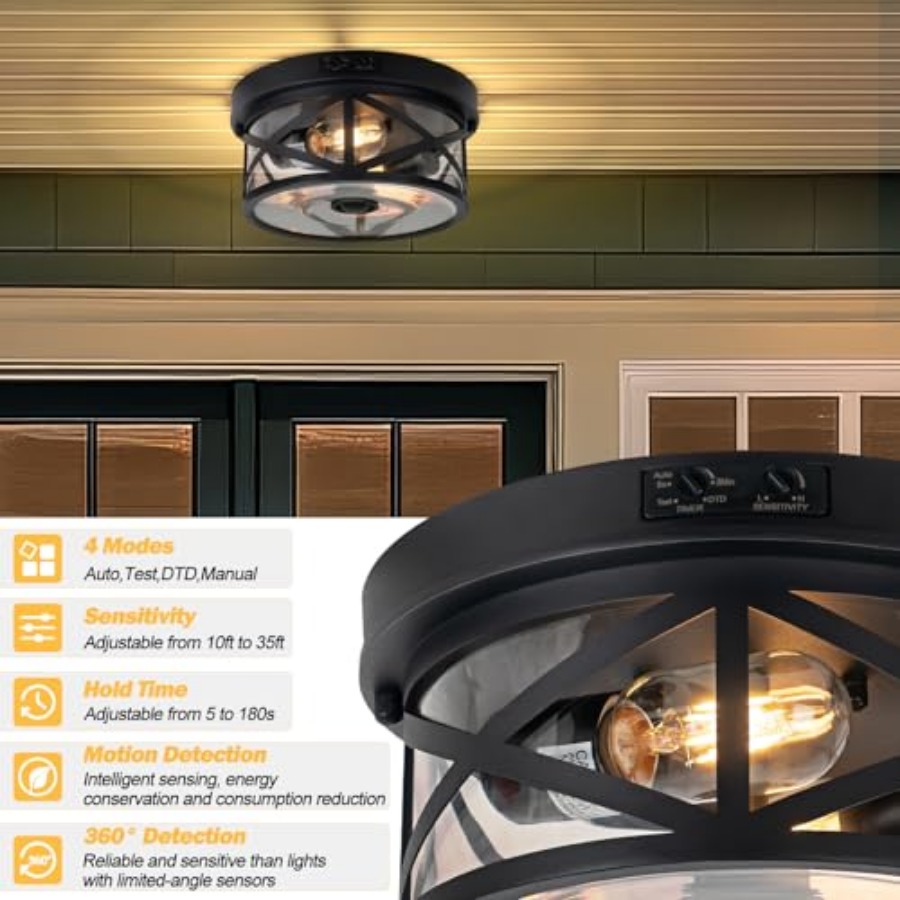 Lámpara de techo para exterior - Motion Sensor Outdoor reseña y precio