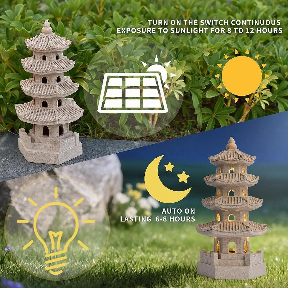 Luces Solares para Jardín, Lám - Outdoor Lighting Japanese reseña y precio