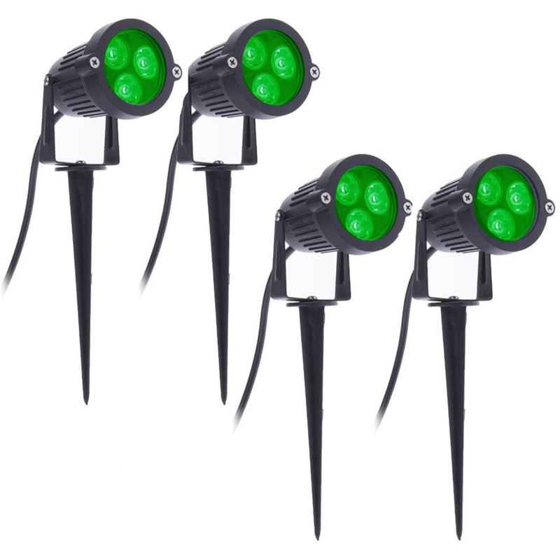 4 luces LED para jardín, 3W, 2 - Outdoor Lighting Spotlight reseña y precio