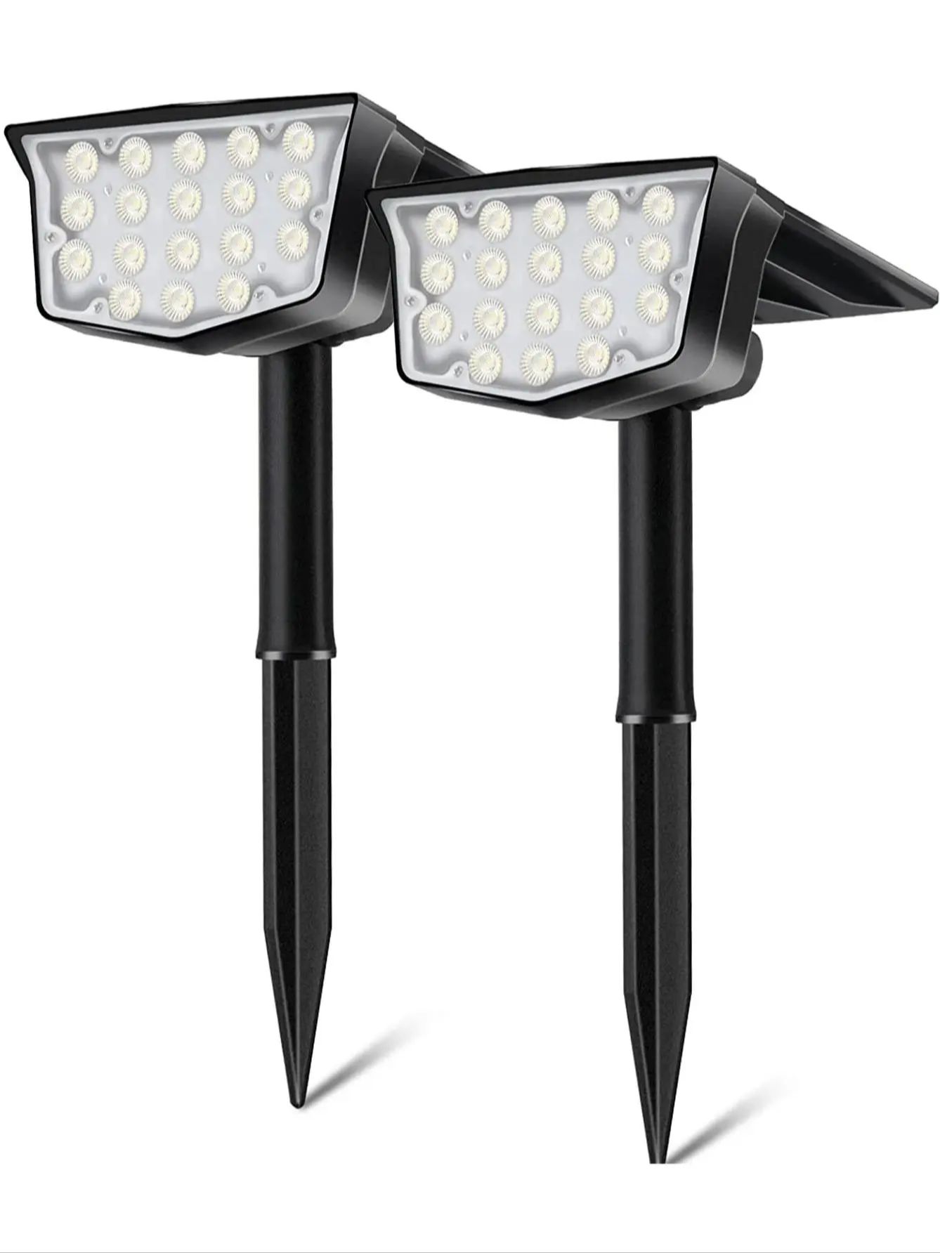 2 luces solares para exteriore - Outdoor Lighting Spotlight reseña y precio