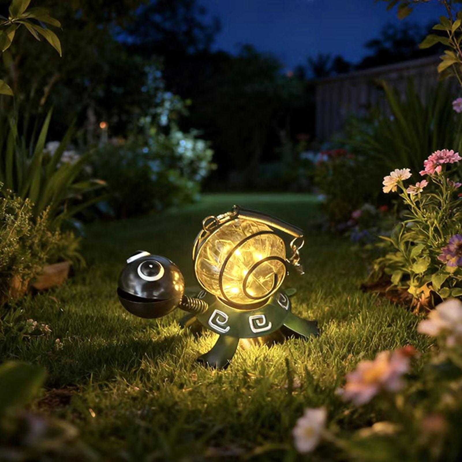 Estatua de tortuga solar para  - Solar Path Light reseña y precio