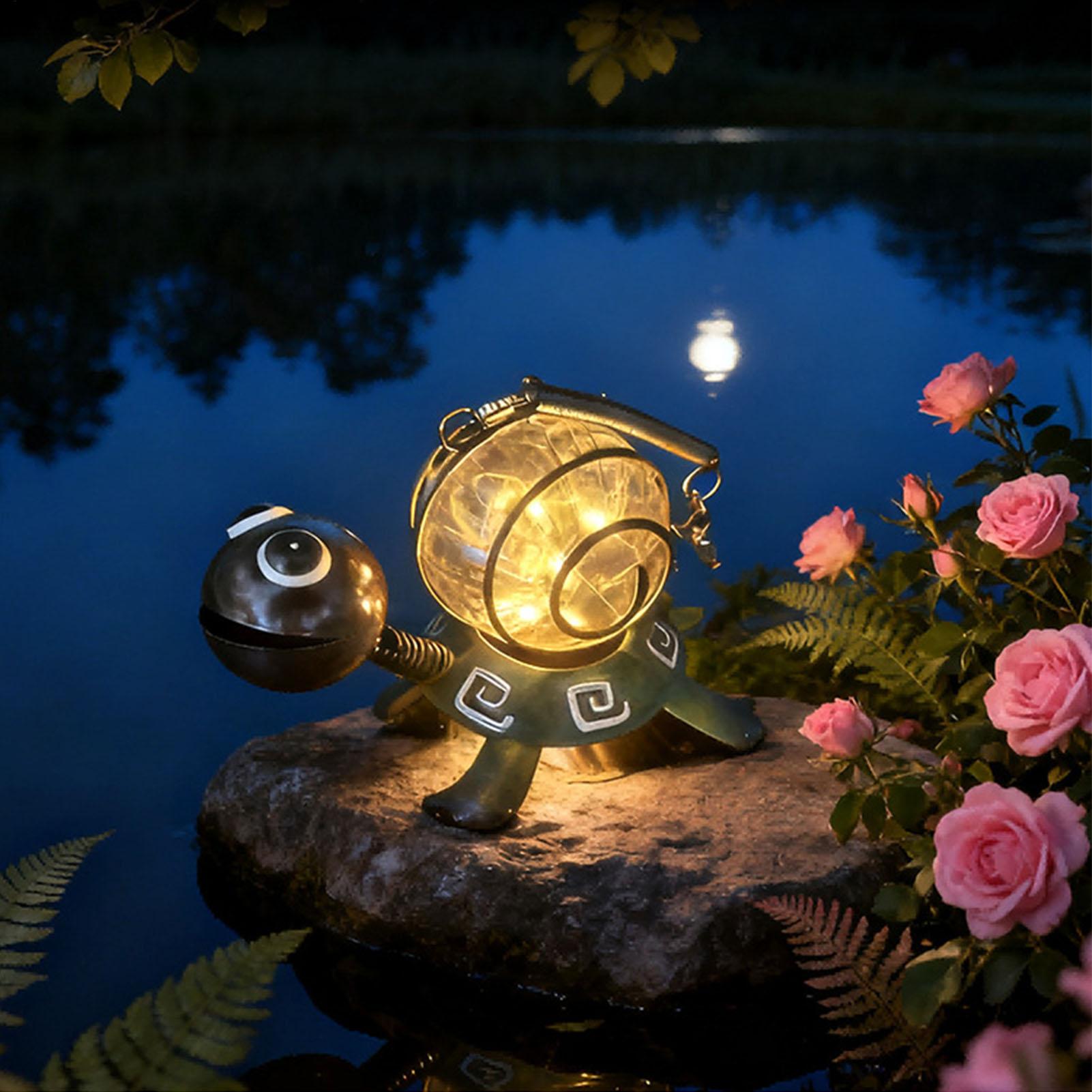 Estatua de tortuga solar para  - Solar Path Light reseña y precio