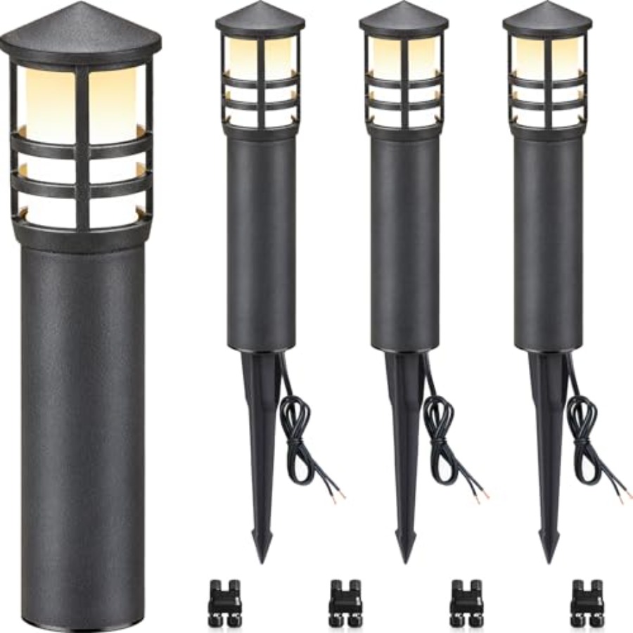 Paquete de 4 Luces LED de Bajo - Outdoor Lighting Connectors reseña y precio