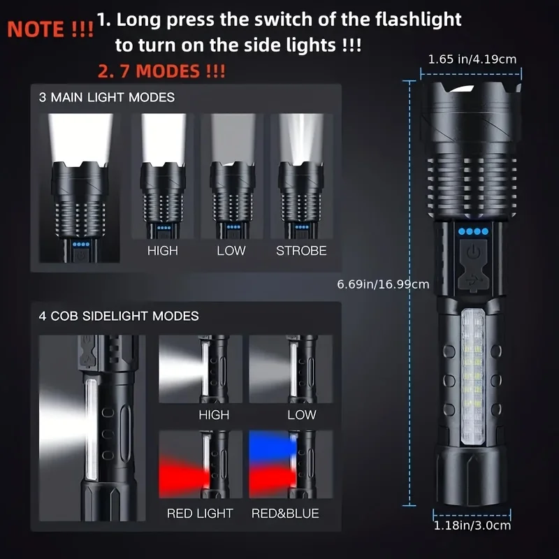 Potente Linterna LED con Indic - Outdoor Lighting Lowes reseña y precio